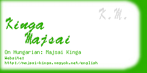 kinga majsai business card